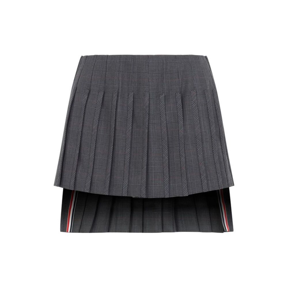 Thom Browne Low Rise Mini Narrow Pleated Skirt Women